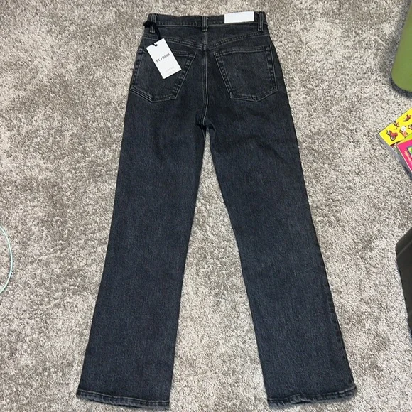 NWT RE/DONE 70's Crop Boot Jeans Stone Noir Size 25